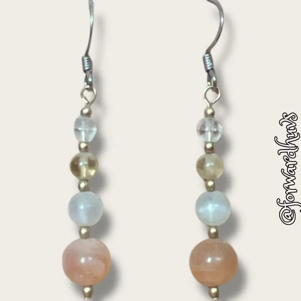 Bundle Sale 3 for $15 | Semi-Precious Stone Dangle Earrings